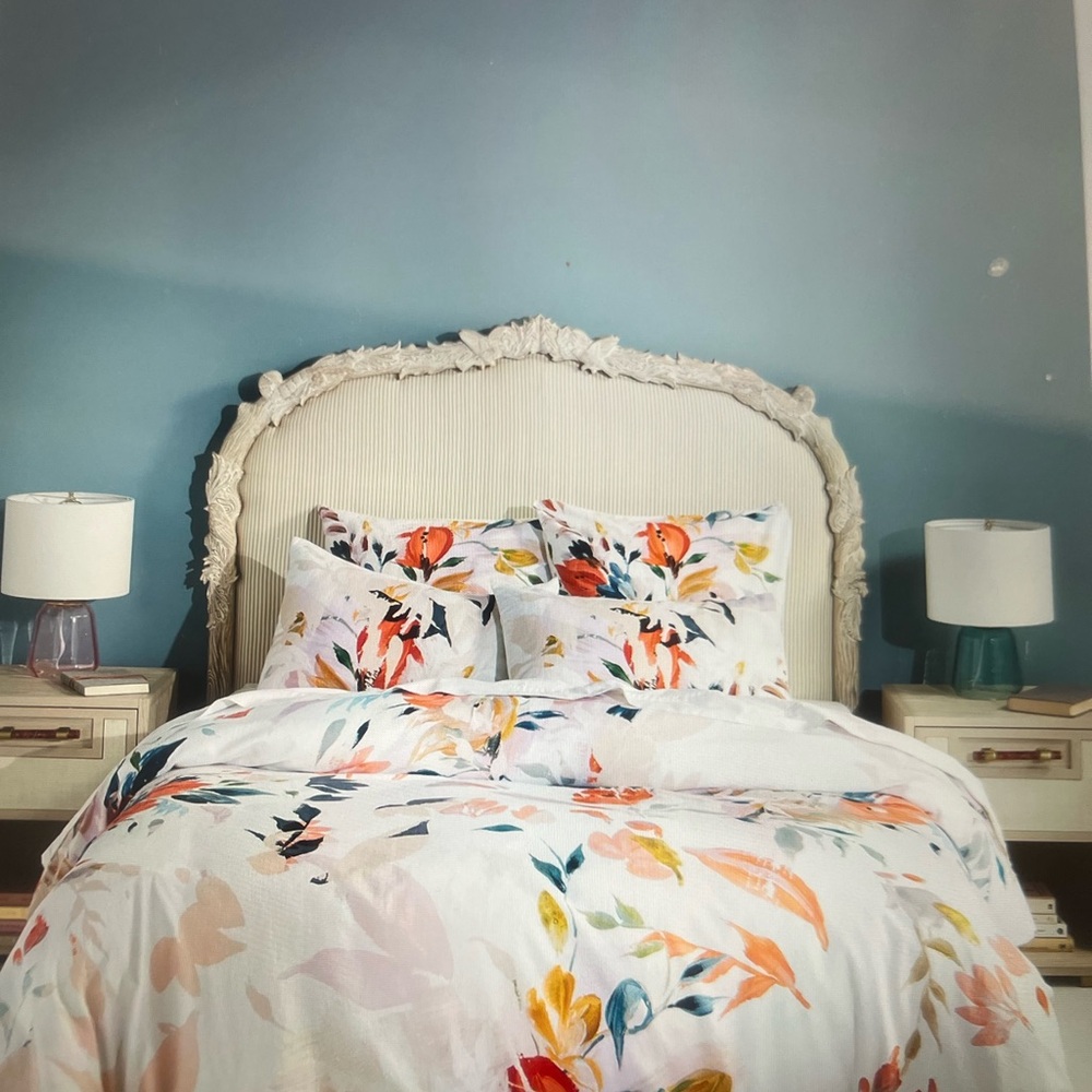 Anthropologie floral euro shams set of 2